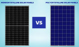 How do polycrystalline solar panels differ from monocrystalline panels in terms of efficiency and cost?